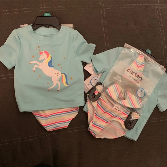 Carter's Other - 🥰🥰Carter’s Unicorn 3 Piece Swim Set😂🥰
